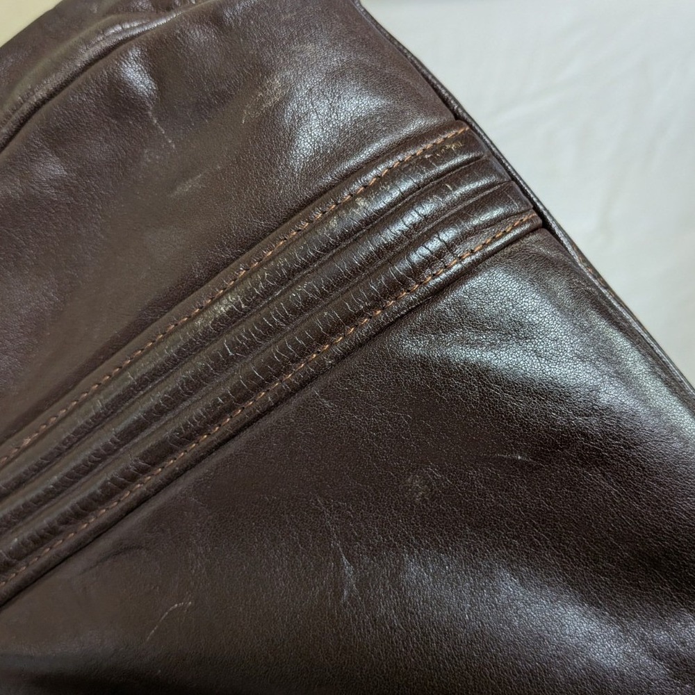 Vintage Structured‎ Satchel Bag Top Handle Purse with Fold-Out Center Secretary - Picture 10 of 11